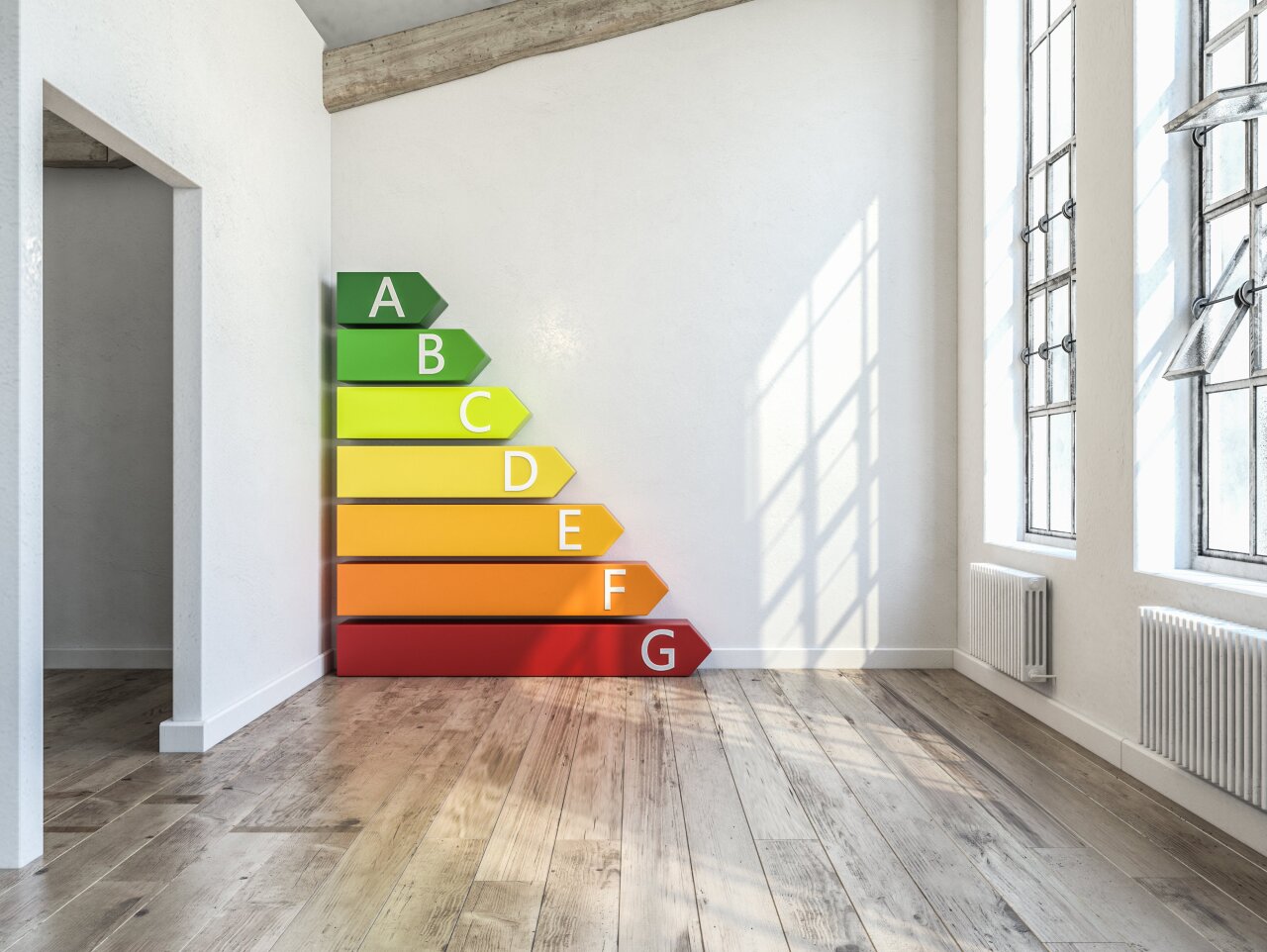 Energieklassen realtistisch dargestellt